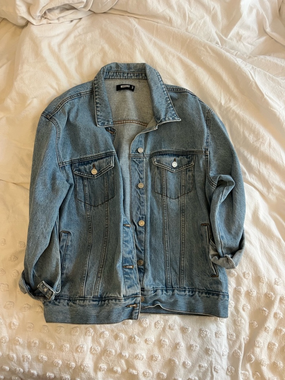 Missguided Light Blue Denim Jean Jacket